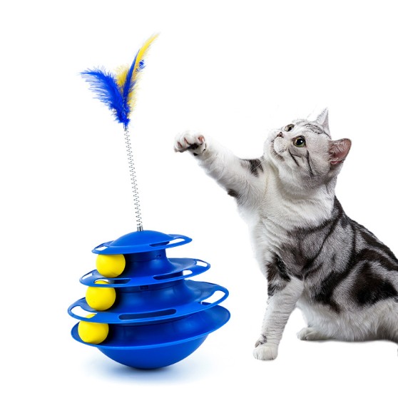 Cute 3-Tier Spinning Tumbler Cat Toy