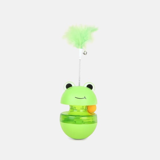 Frog-Shaped Tumbler Cat Toy