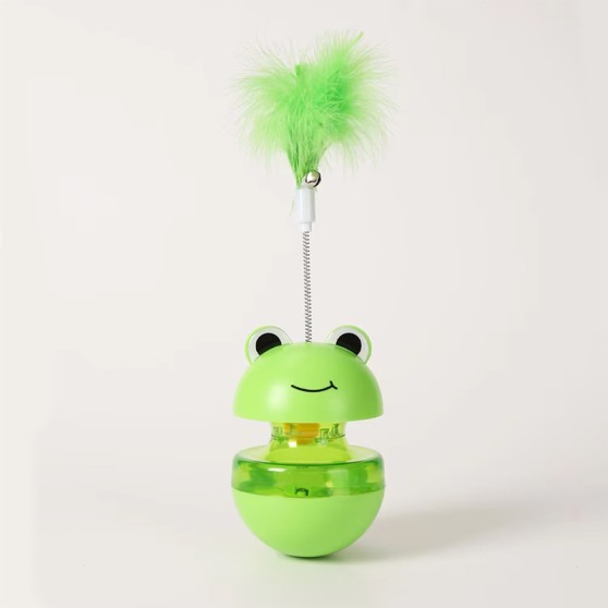 Frog-Shaped Tumbler Cat Toy