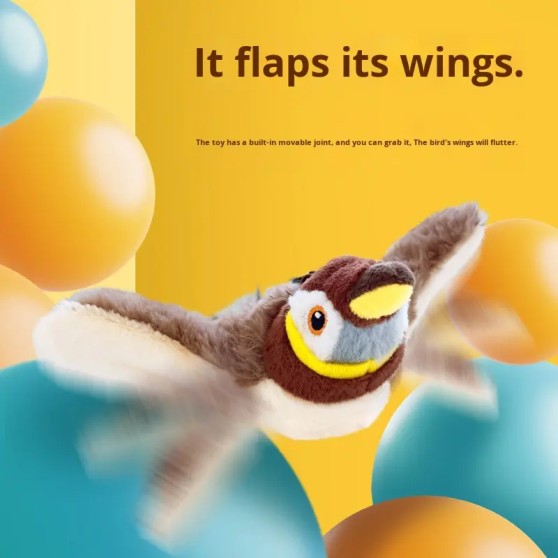 Bite-Resistant Plush Realistic Bird Toy