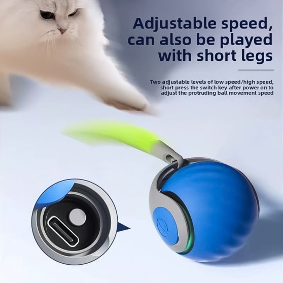 Gravity-Charging Silicone Cat Toy Ball Gravity-Charging Silicone Cat Toy Ball