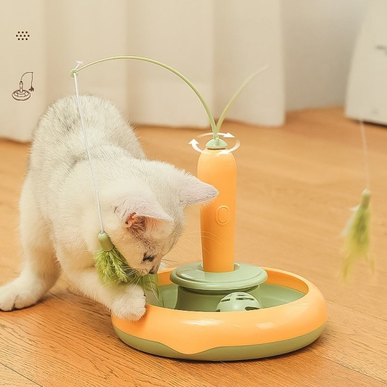 Electric Interactive Feather Wand Toy