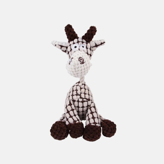 Donkey-Shaped Corduroy Dog Toy