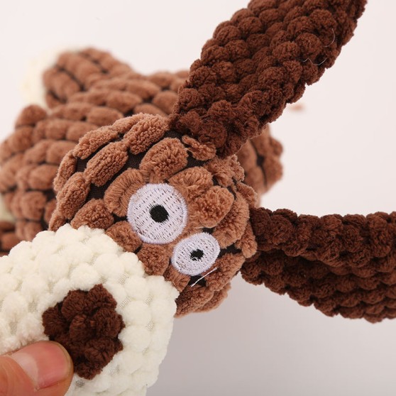 Donkey-Shaped Corduroy Dog Toy