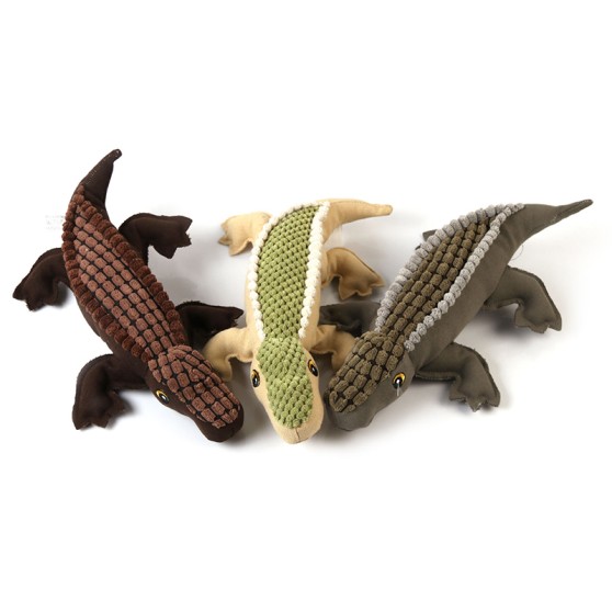 Corduroy Crocodile Squeaky Toy