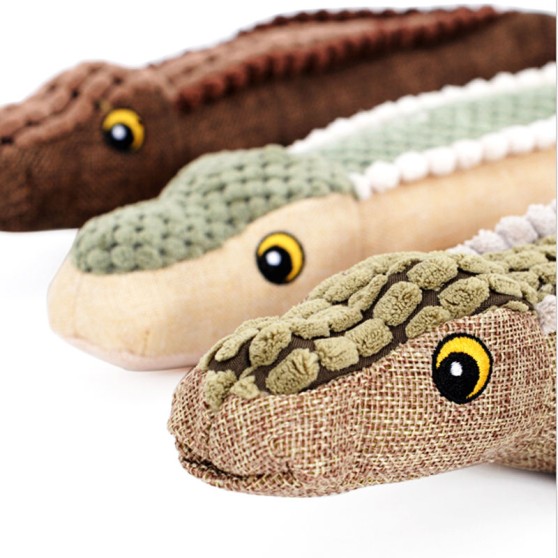 Corduroy Crocodile Squeaky Toy