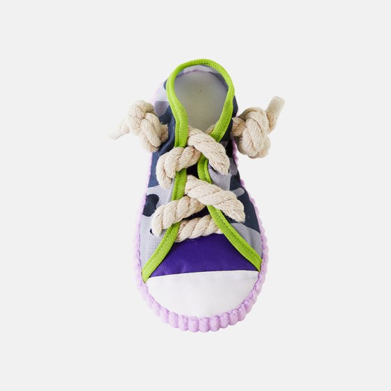 Eco-Friendly Cotton Squeaky Pet Slipper Toy