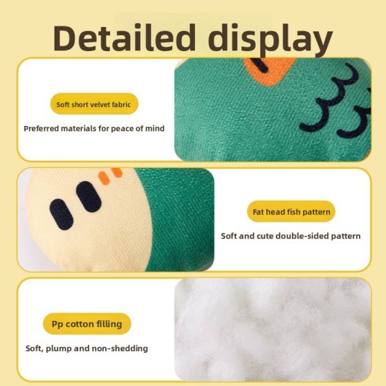 Cartoon-Style Realistic Floating Fish Pet Toy Cartoon-Style Realistic Floating Fish Pet Toy