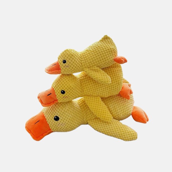 Duck-Shaped Cartoon Squeaky Dog Toy