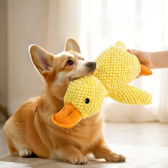 Duck-Shaped Cartoon Squeaky Dog Toy Duck-Shaped Cartoon Squeaky Dog Toy