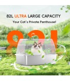 Semi-Enclosed Stainless Steel Cat Litter Box