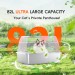 Semi-Enclosed Stainless Steel Cat Litter Box