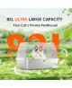 Semi-Enclosed Stainless Steel Cat Litter Box