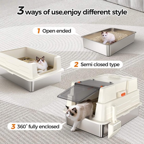 Easy-to-Clean Odor-Free Cat Litter Box Easy-to-Clean Odor-Free Cat Litter Box