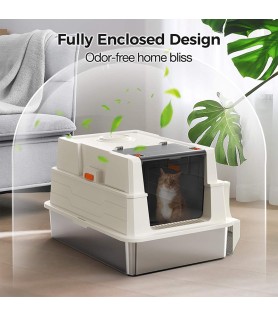 Easy-to-Clean Odor-Free Cat Litter Box