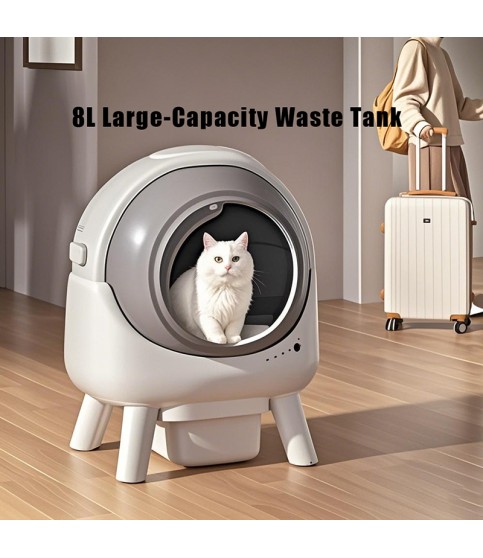 65L Fully Enclosed Splash-Proof Cat Litter Box