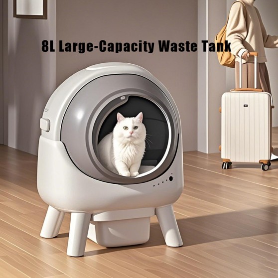 65L Fully Enclosed Splash-Proof Cat Litter Box
