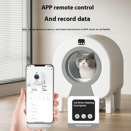 Automatic Self-Scooping Smart Cat Litter Box with Wi-Fi Automatic Self-Scooping Smart Cat Litter Box with Wi-Fi