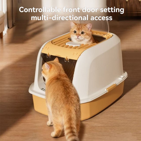 Durable Extra-Large Splash-Proof Cat Litter Box