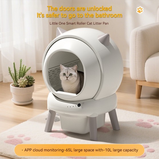App-Controlled Odor-Eliminating and Safe Cat Litter Box