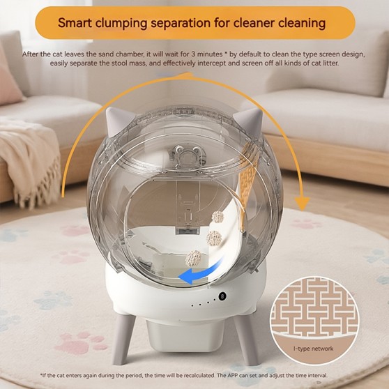 App-Controlled Odor-Eliminating and Safe Cat Litter Box