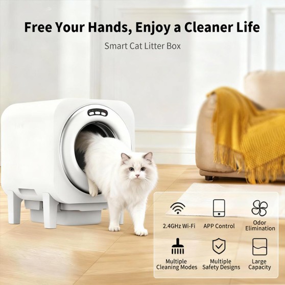 65L Enclosed Splash-Proof Cat Litter Box 65L Enclosed Splash-Proof Cat Litter Box