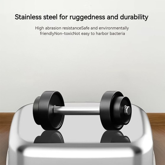 Detachable Rectangular Stainless Steel Cat Litter Box