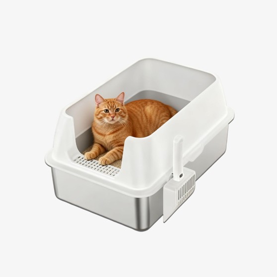 Rust-Proof Odorless Stainless Steel Cat Litter Box Rust-Proof Odorless Stainless Steel Cat Litter Box