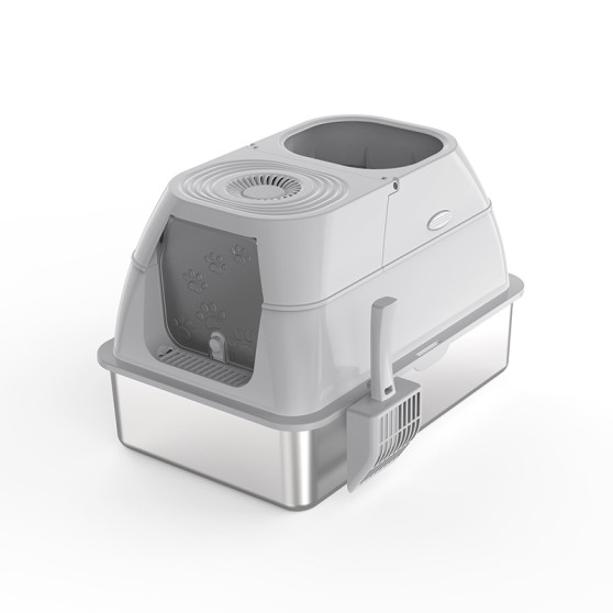 Semi-Open High-Sided Deep-Bottomed Cat Litter Box Semi-Open High-Sided Deep-Bottomed Cat Litter Box