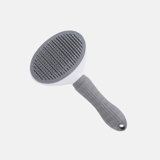 Minimalist Button-Release Pet Grooming Brush