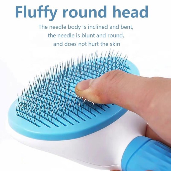 Minimalist Button-Release Pet Grooming Brush Minimalist Button-Release Pet Grooming Brush