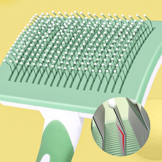 Self-Cleaning Pet Comb with Stainless Steel Pins Self-Cleaning Pet Comb with Stainless Steel Pins