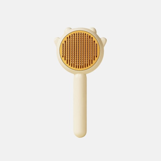 Self-cleaning grooming pet hair removal comb