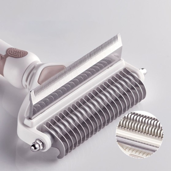 Anti-knot stainless steel pet comb