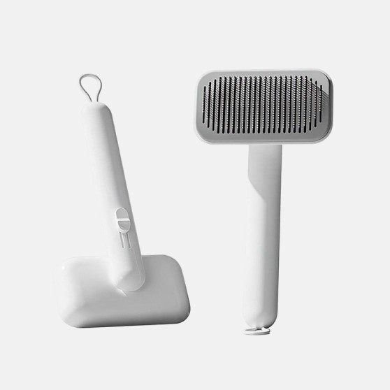 2-in-1 pet comb for removing loose hair and massaging