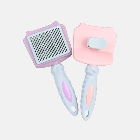 One-click pet grooming comb