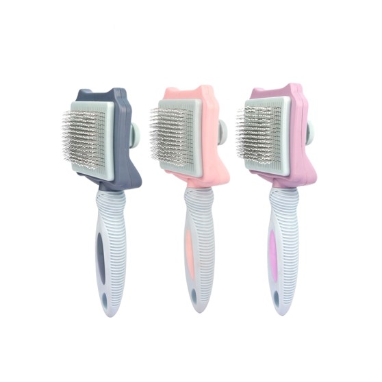 One-click pet grooming comb