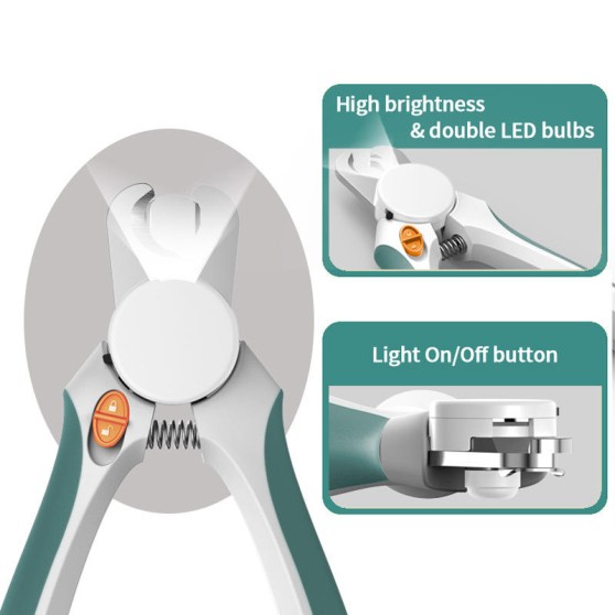 Extra-Thick Pet Nail Clippers with LED Light Extra-Thick Pet Nail Clippers with LED Light